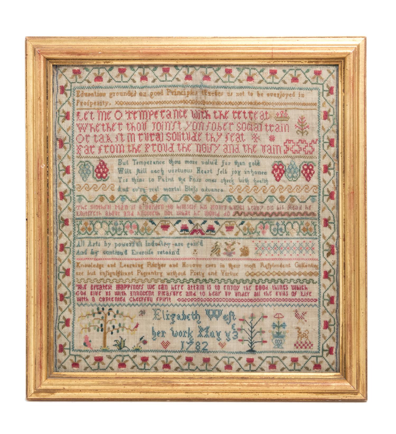 An American Needlepoint Sampler