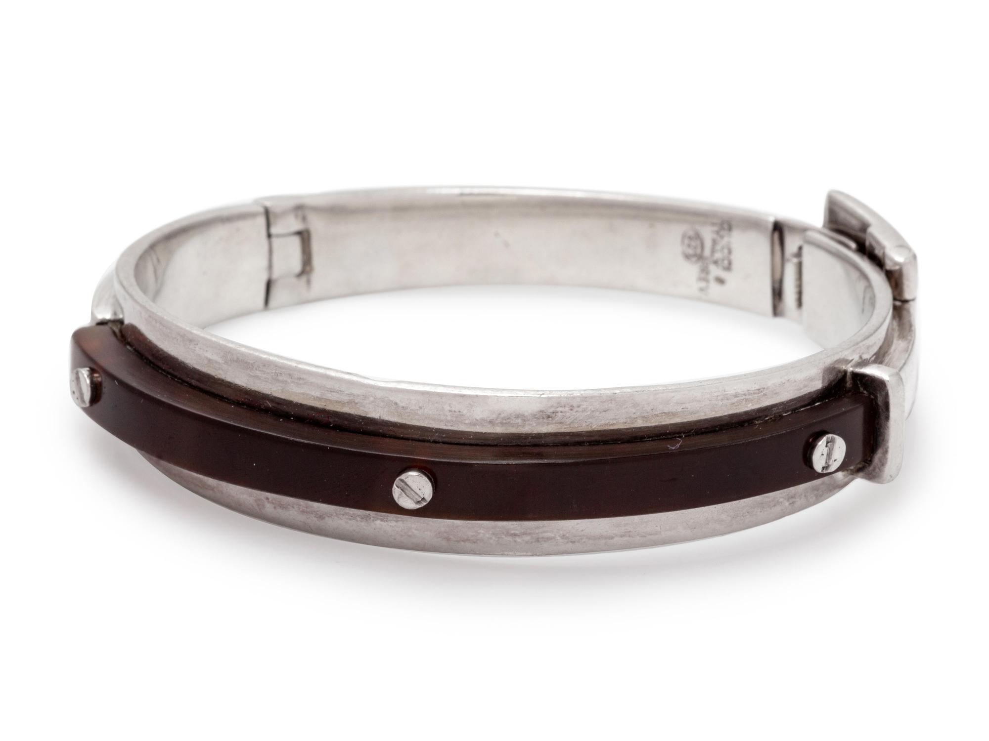 GUCCI, BELT MOTIF BANGLE BRACELET