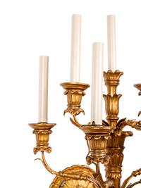 Two Similar Pairs of Neoclassical Style Giltwood Sconces
