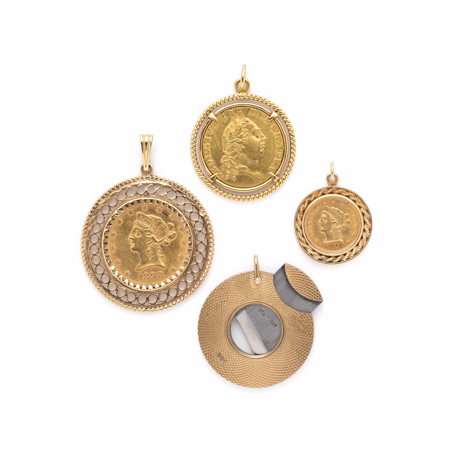 COLLECTION OF YELLOW GOLD CHARMS