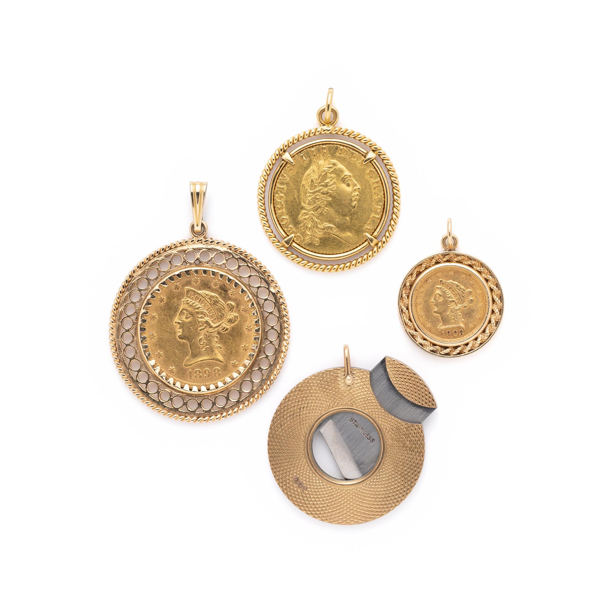 COLLECTION OF YELLOW GOLD CHARMS