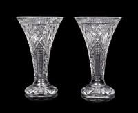 A Pair of Waterford Cut Glass Vases