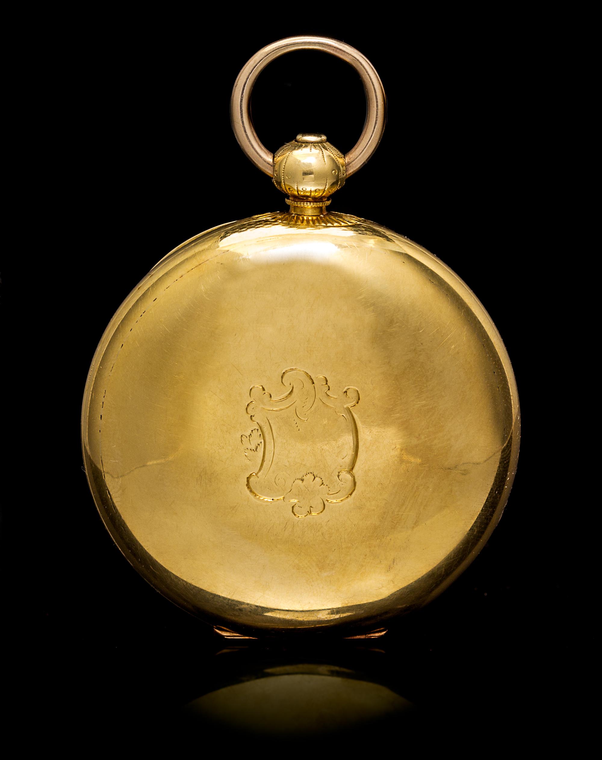 An 18 Karat Yellow Gold Hunter Case Pocket Watch, Cooper,