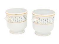 A Pair of Limoges Porcelain Cache Pots