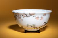 A Painted Enamel on Glass Bowl
