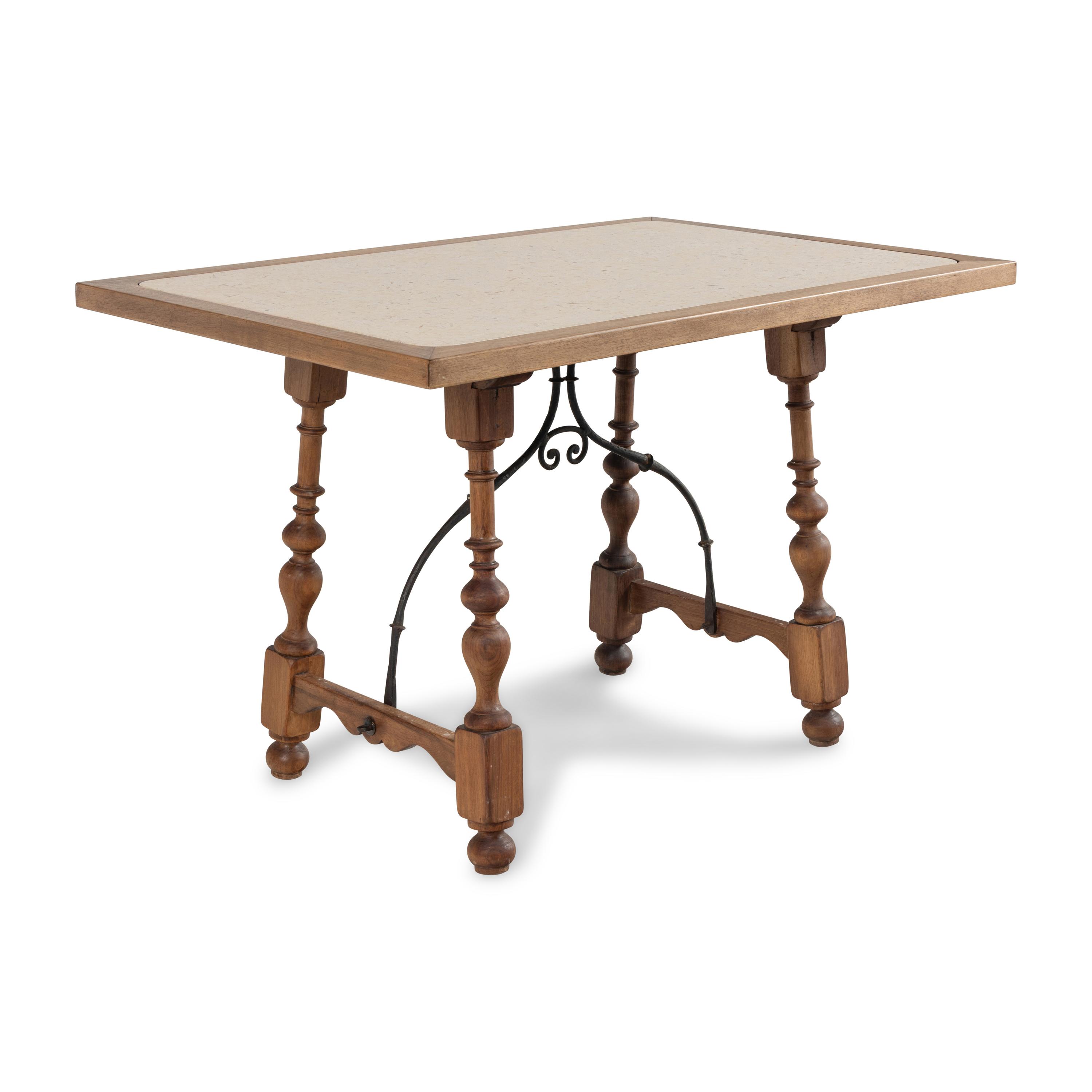 A Spanish Baroque Style Walnut Table
