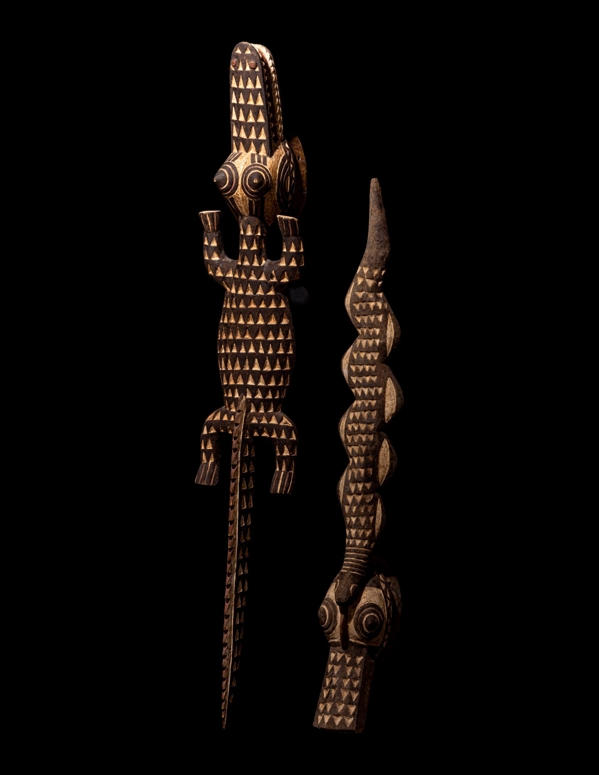 Four Mossi Wood Masks