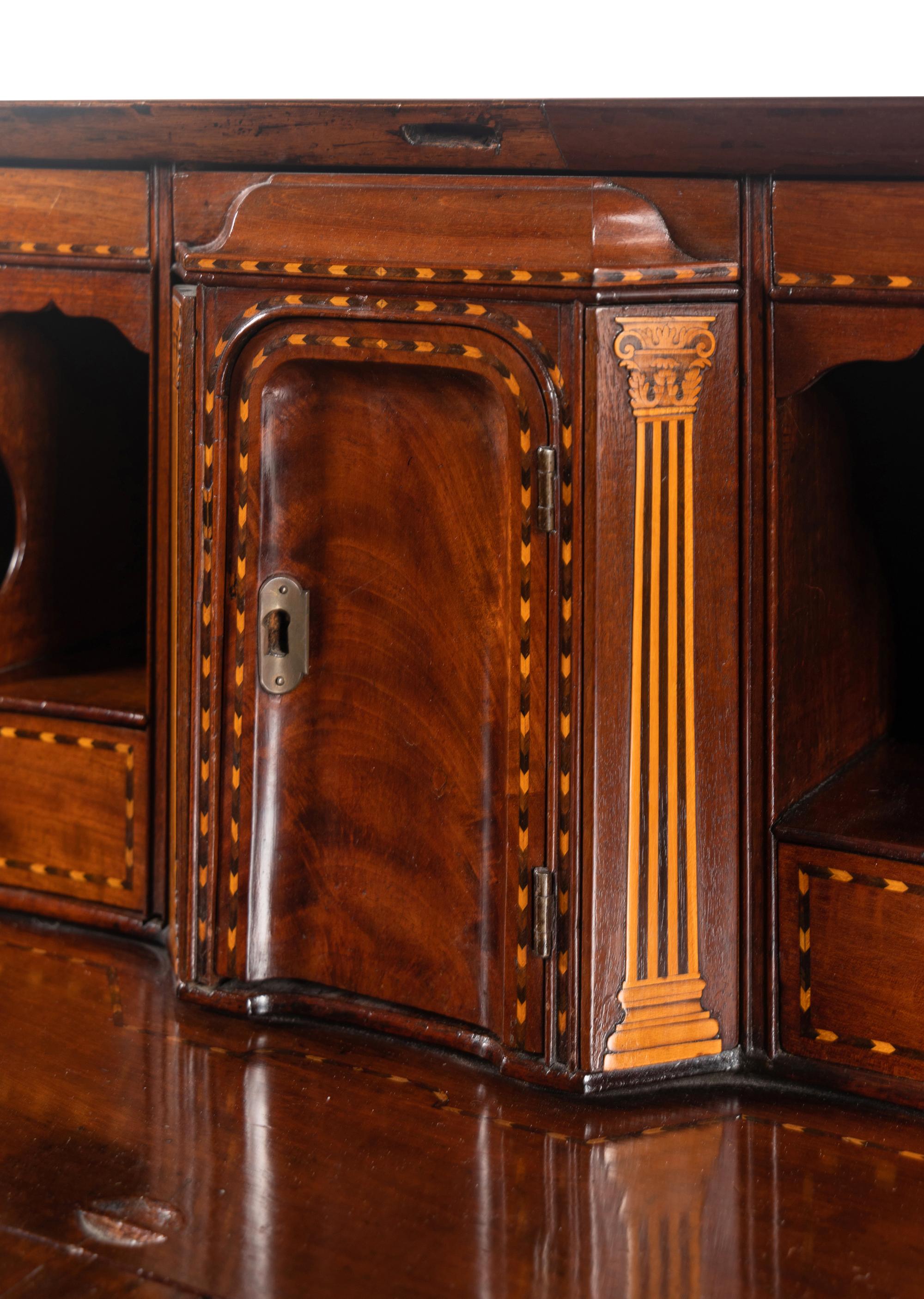 A George II Mahogany Slant-Front Bureau