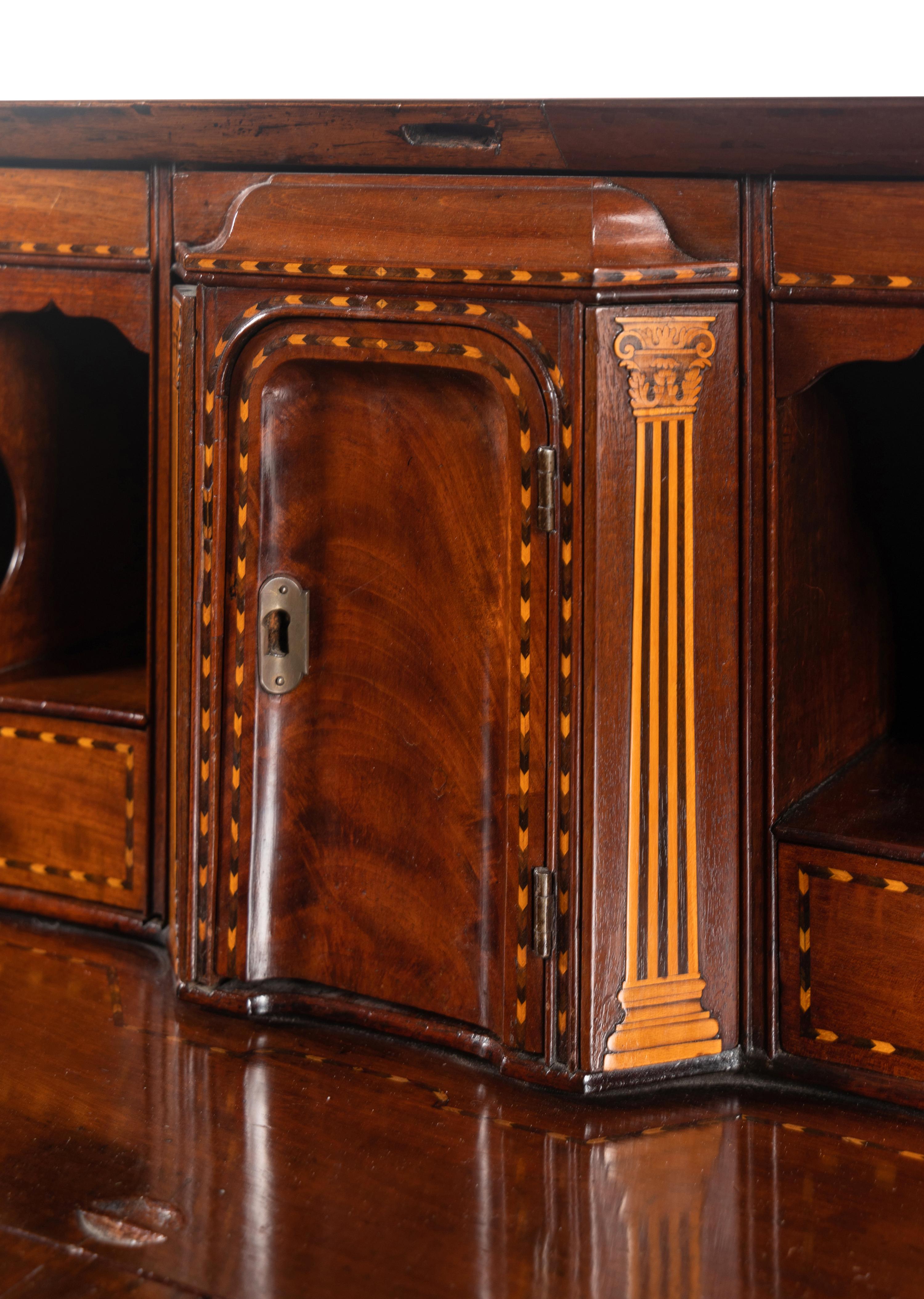 A George II Mahogany Slant-Front Bureau
