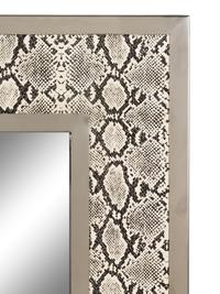 A Silvered Metal and Faux Python Mirror