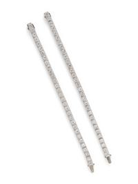 PAIR OF DIAMOND AND PLATINUM BRACELETS