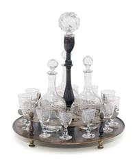 A Painted Tôle Cordial Caddy