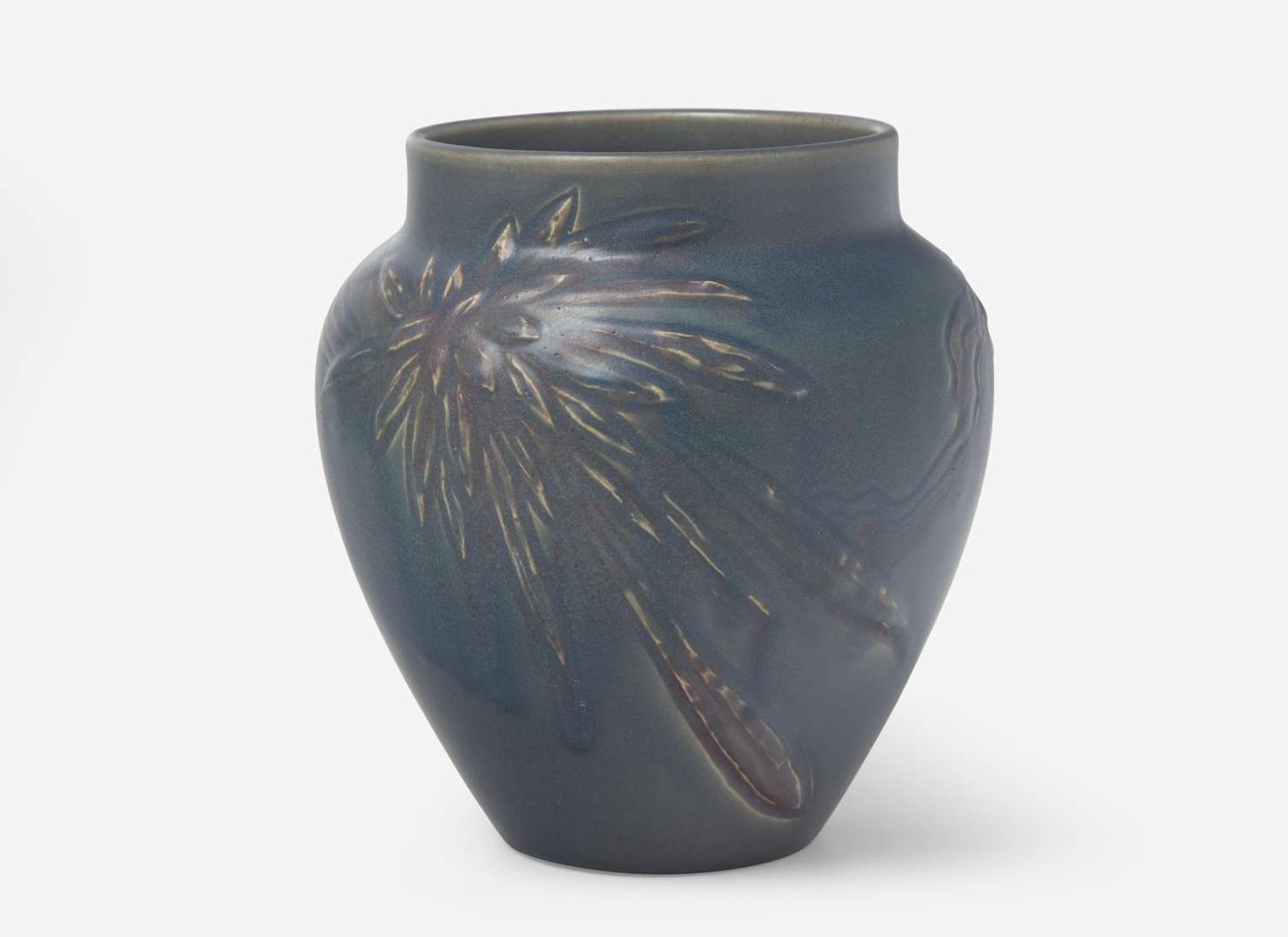 William Hentschel for Rookwood Pottery, Decorated Mat Vase