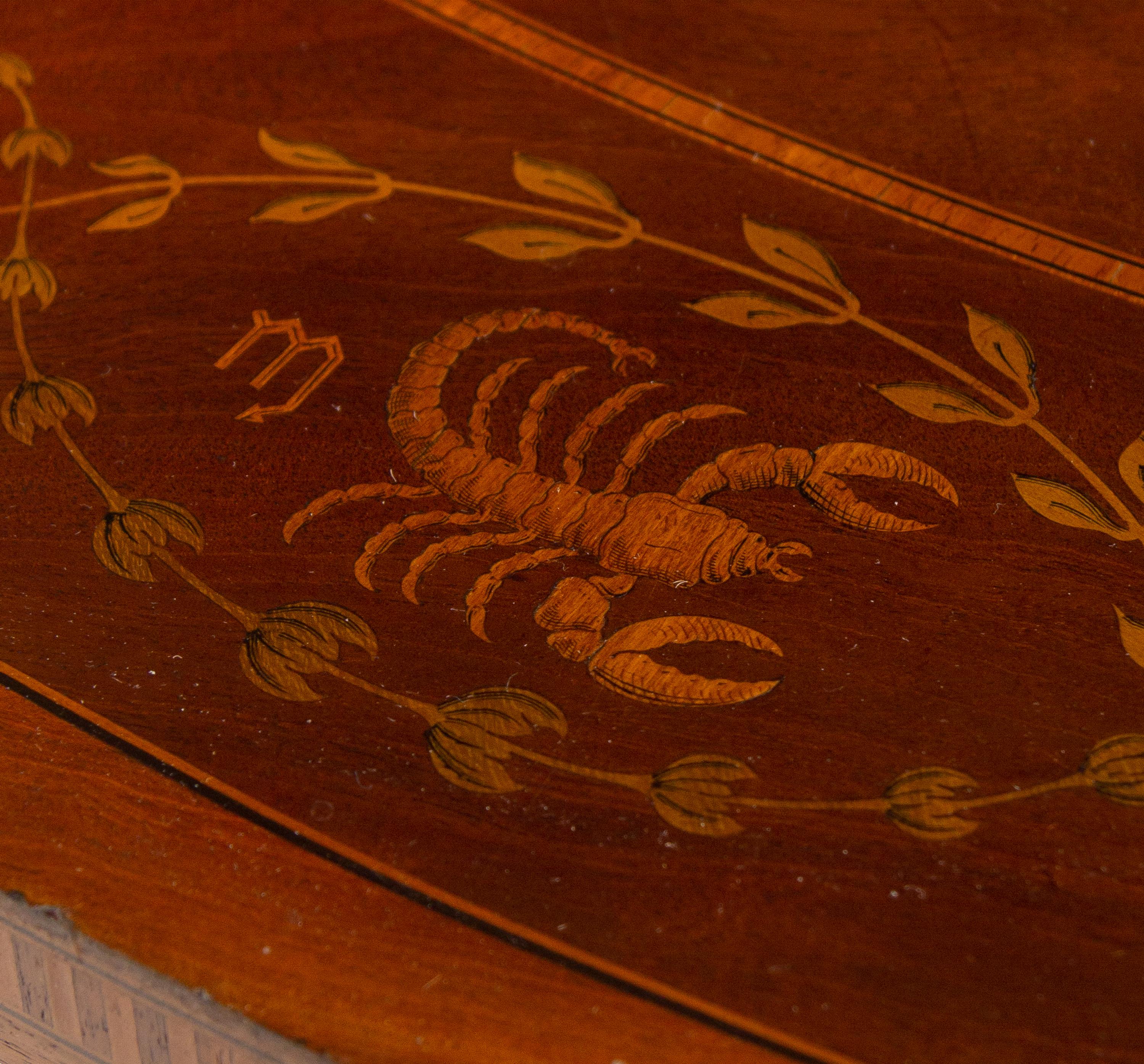 An Edwardian Mahogany and Marquetry Étagère