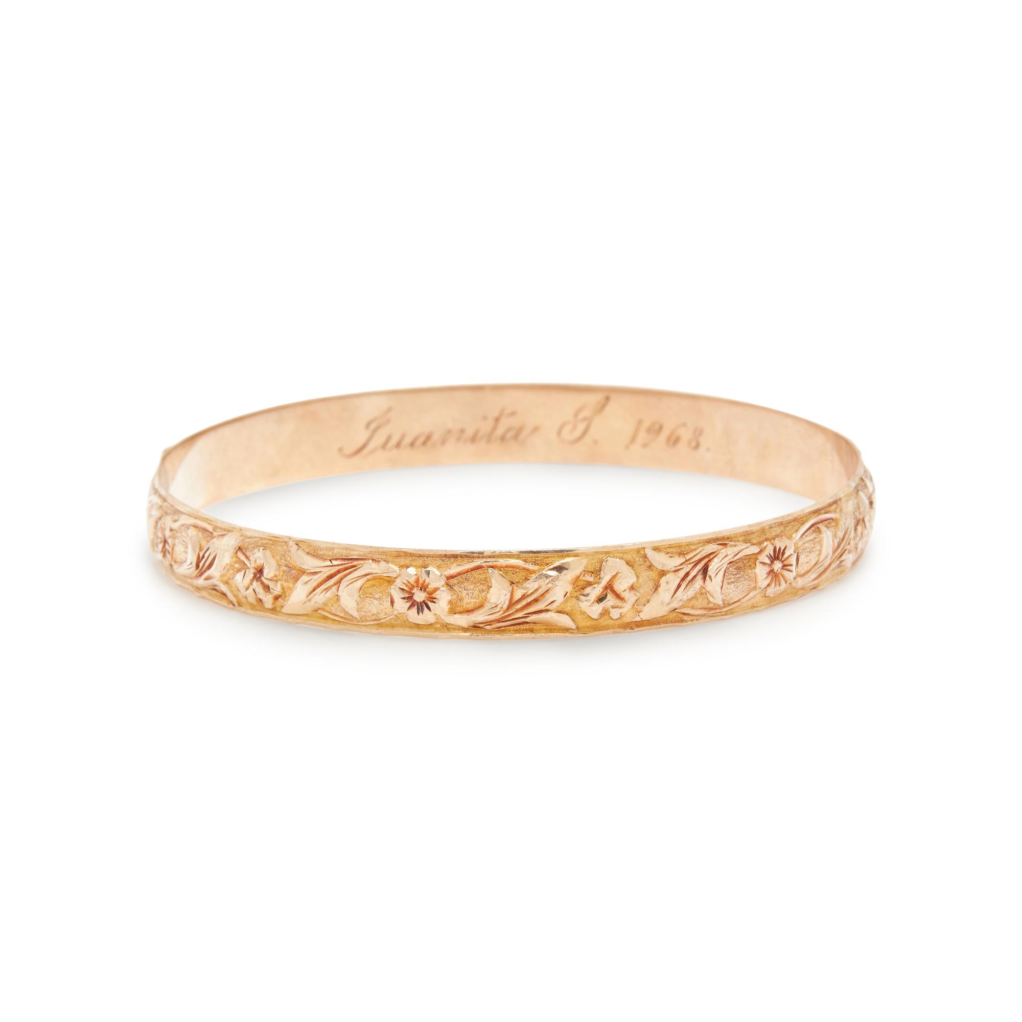 YELLOW GOLD BANGLE BRACELET