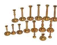 Twenty-Four English Brass Candlesticks