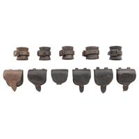 Civil War Era Accoutrement Group: 6 Cap Pouches and 5 Carbine Sockets