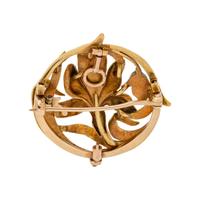 ART NOUVEAU, ENAMEL AND DIAMOND BROOCH/PENDANT