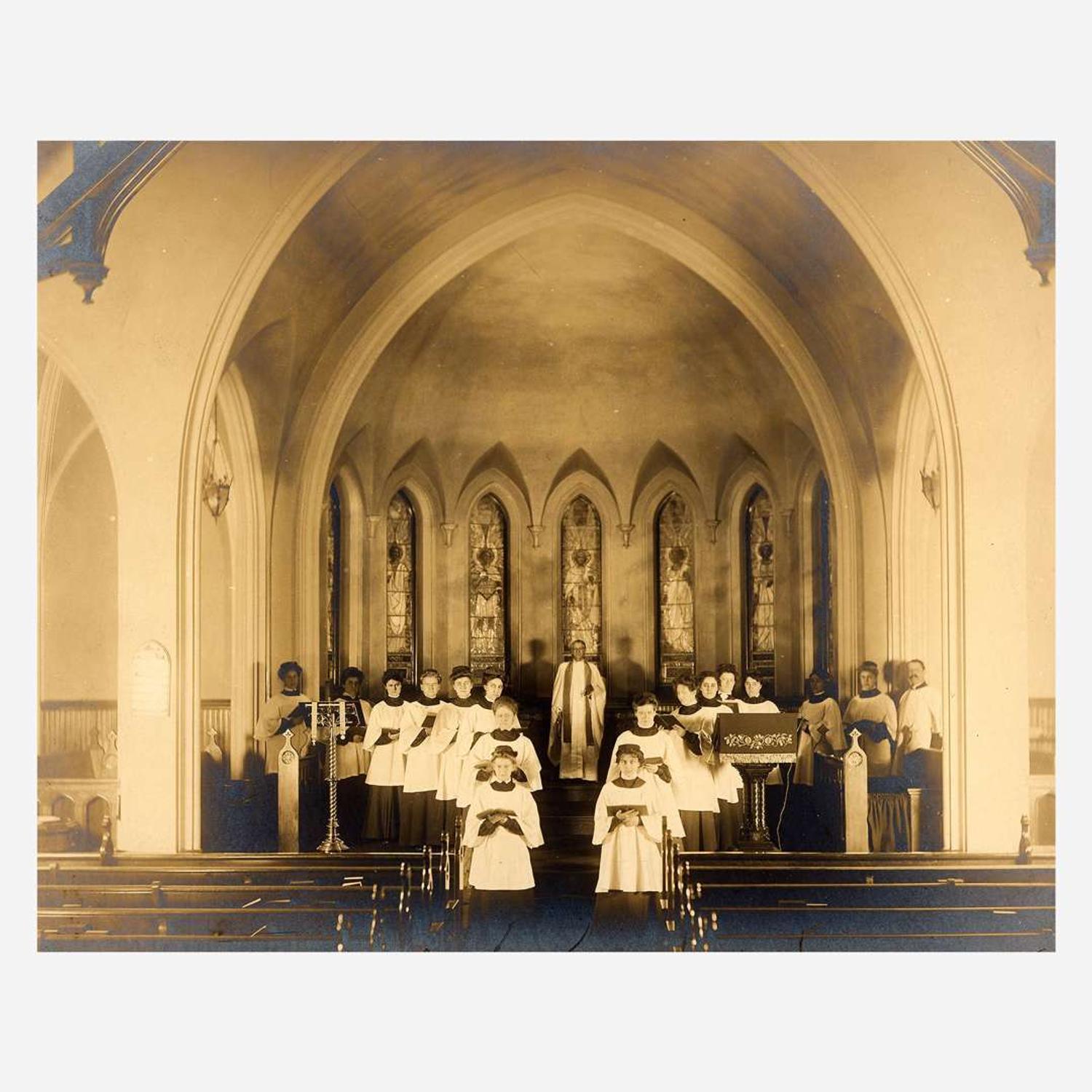 TIFFANY STUDIOS Angels Representing Seven Churches, A Rare Set of Seven Windows, 1902