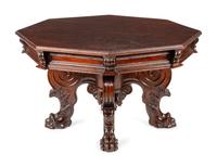 An Italian Baroque Carved Walnut Center Table