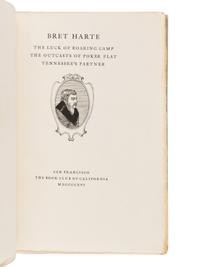 [JOHN HENRY NASH – BOOK CLUB OF CALIFORNIA]. HARTE, Bret (1836-1902). The Luck of Roaring Camp. The Outcasts of Poker Flat. Tennessee's Partner . San Francisco: The Book Club of California, 1916.