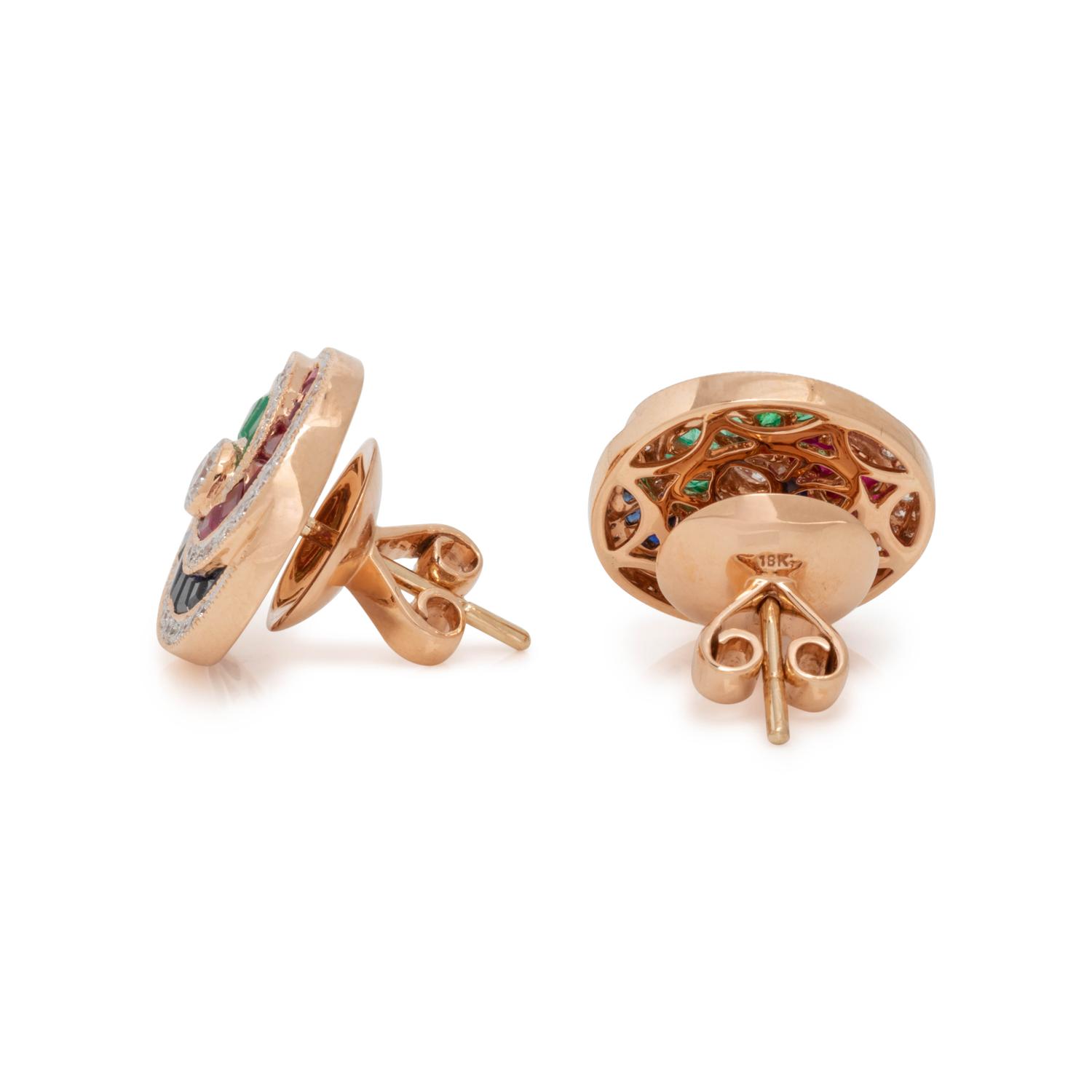 DIAMOND AND MULTIGEM EARRINGS