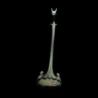 A Roman Bronze Ladle with Panther Handle