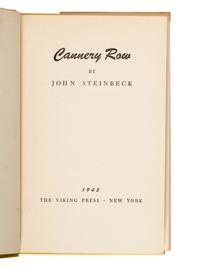 STEINBECK, John (1902-1968). Cannery Row . New York: Viking Press, 1945.