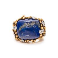LAPIS LAZULI AND DIAMOND RING