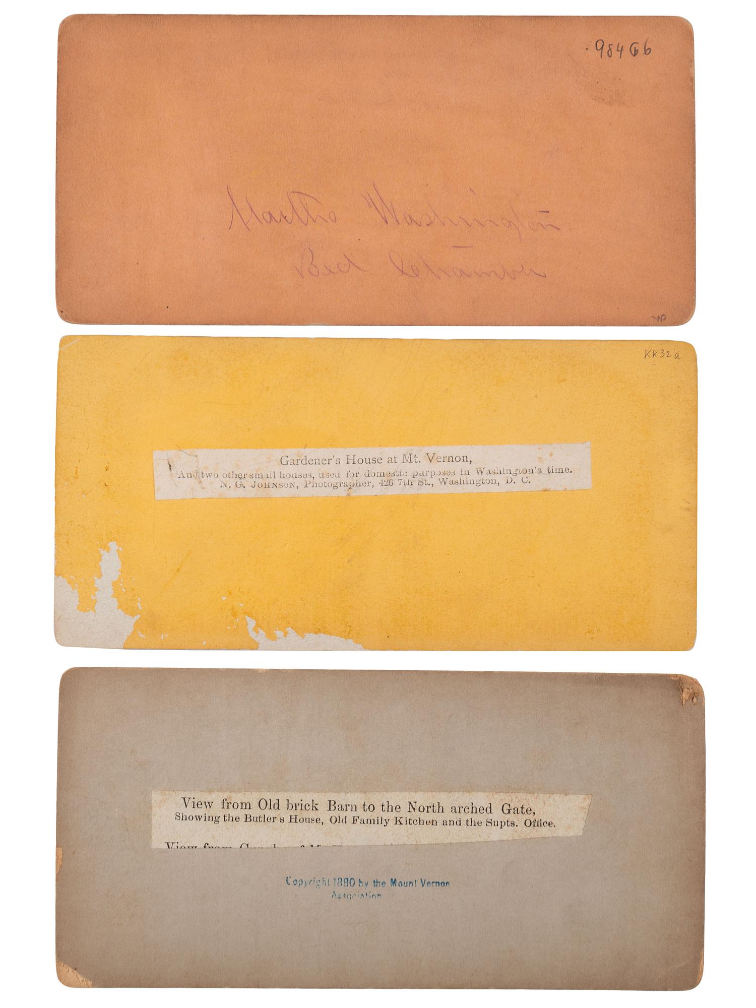 [EARLY PHOTOGRAPHY]. A group of approx. 95 stereoviews highlighted by images of US presidents, views in and around Washington, DC and Mount Vernon, and African American and female subjects.