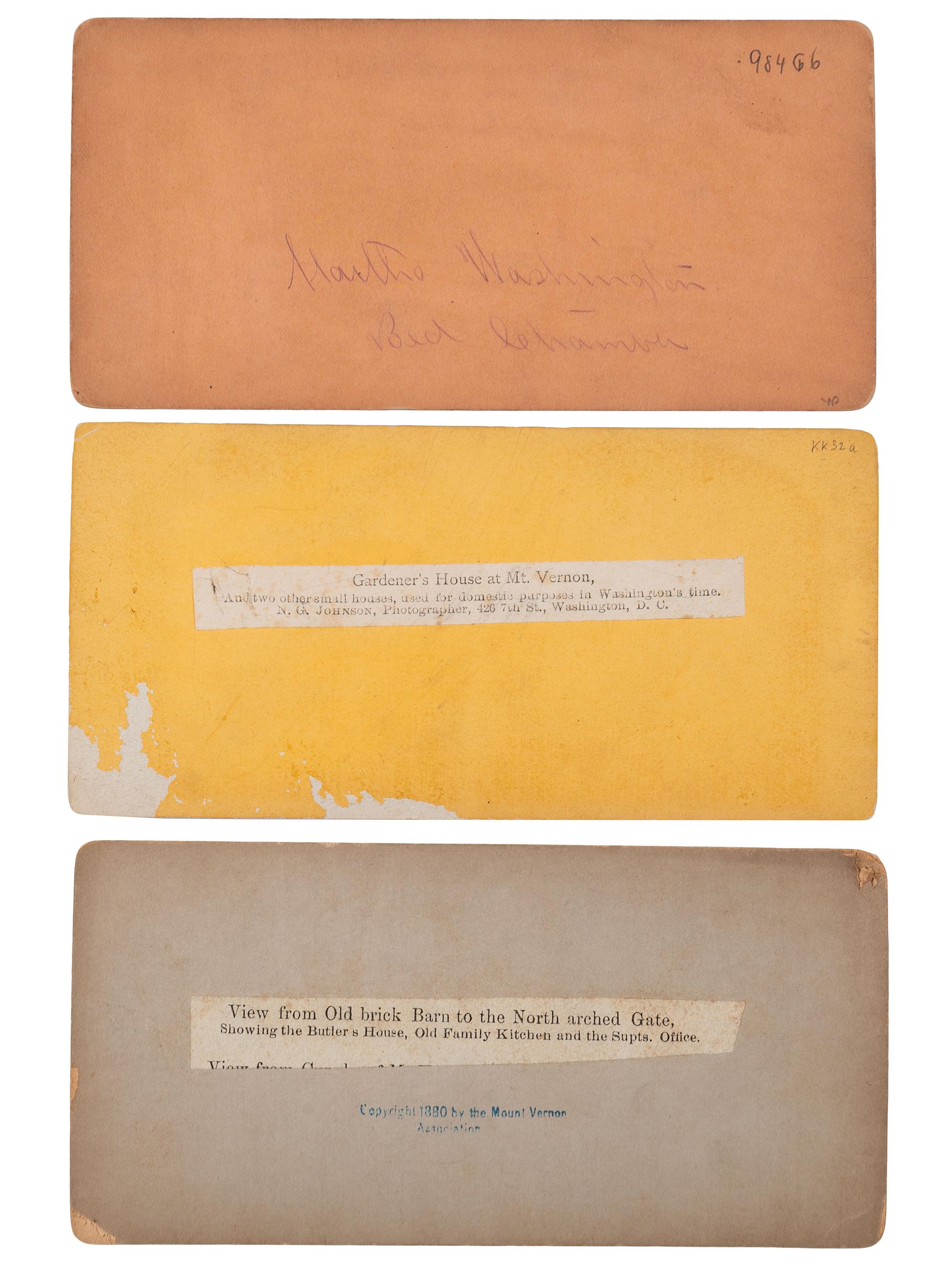 [EARLY PHOTOGRAPHY]. A group of approx. 95 stereoviews highlighted by images of US presidents, views in and around Washington, DC and Mount Vernon, and African American and female subjects.