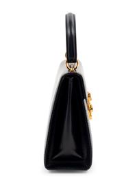 Gucci Navy Leather Front Lock Hand Bag