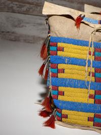 Sioux Beaded Hide Possible Bags, Matched Pair