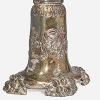 A Pair of Silver Metal Table Lamps