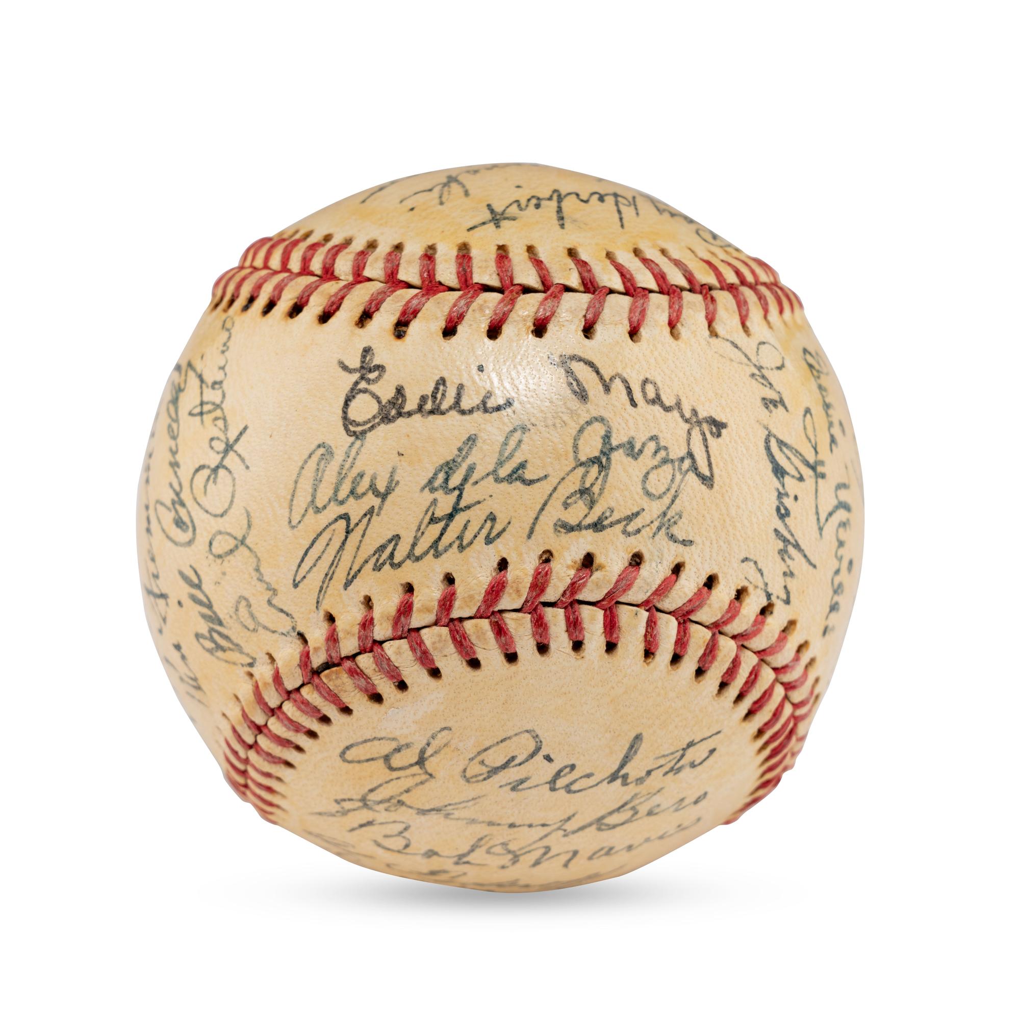 A 1950 Toledo Mud Hens Team Signed Autograph Baseball