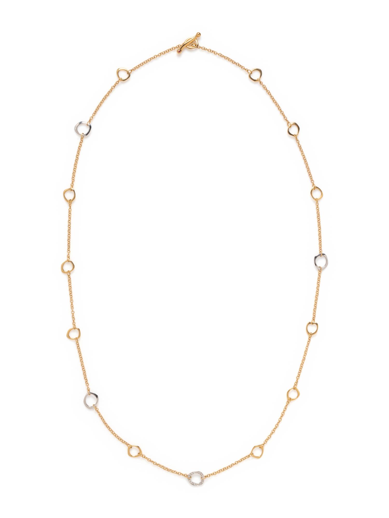 ROBERTO COIN, BICOLOR GOLD AND DIAMOND NECKLACE