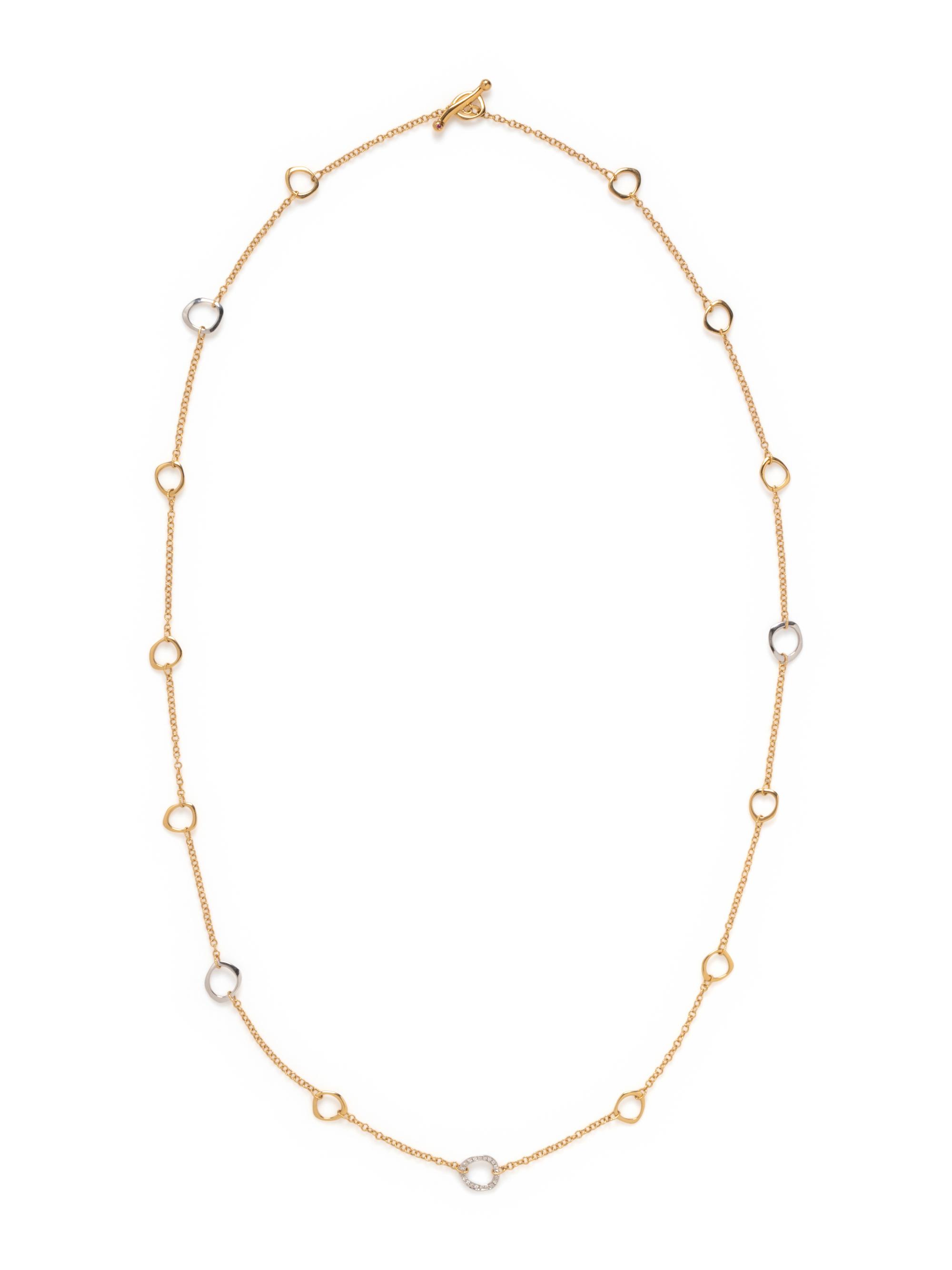 ROBERTO COIN, BICOLOR GOLD AND DIAMOND NECKLACE