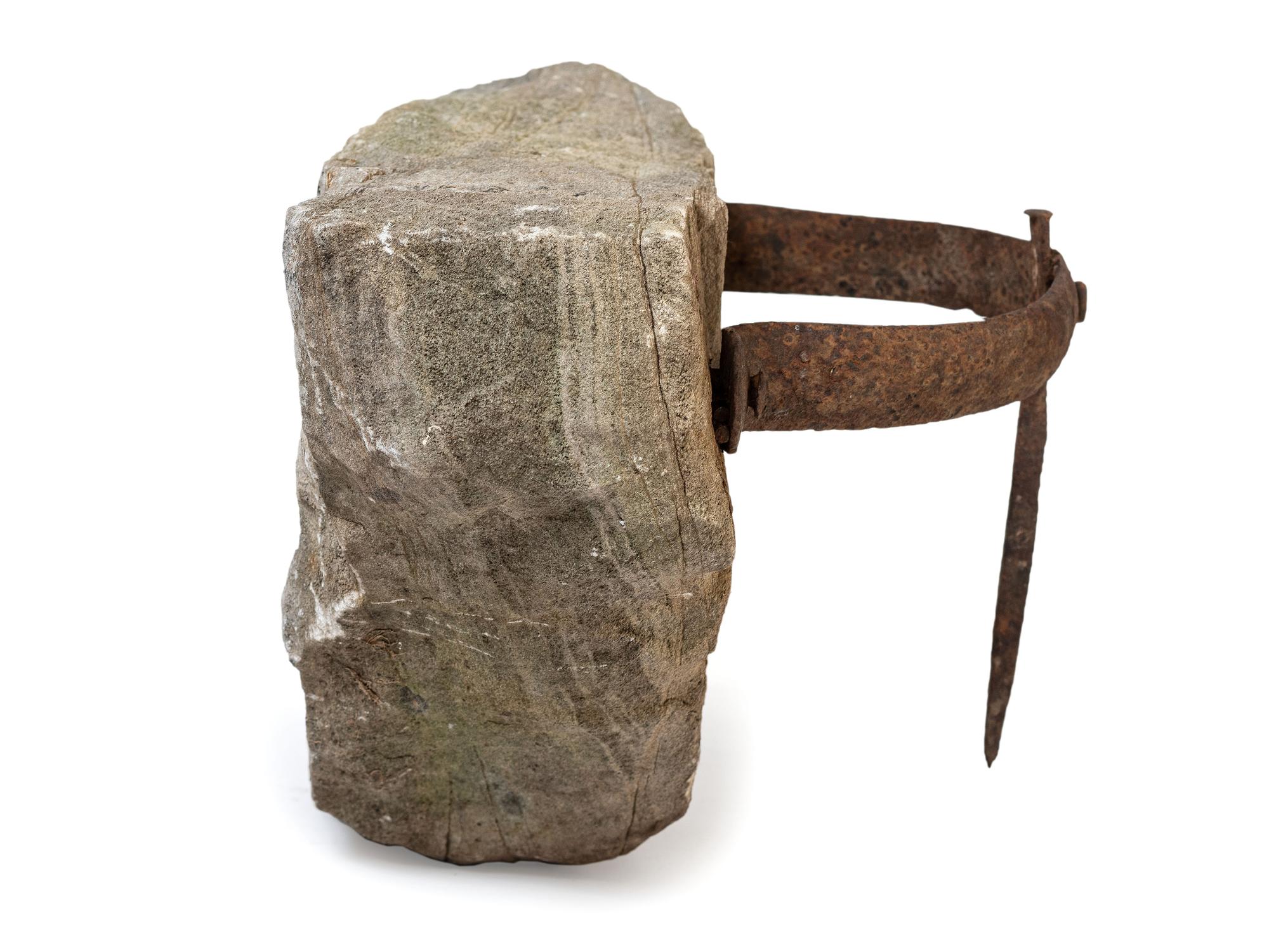 A 'Strap and Spike' Wrought Iron Boot Scrape