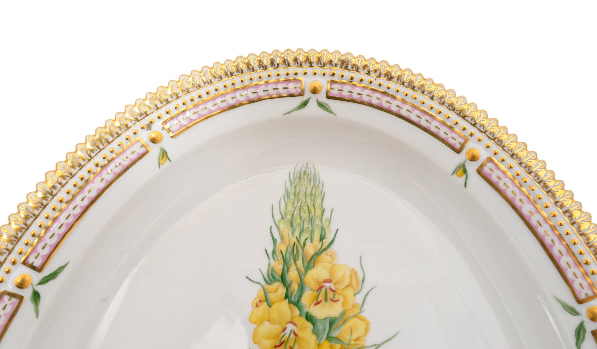 A Large Royal Copenhagen Flora Danica Oval Serving Platter