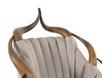 A Victorian Barrel-Back Horn Chair