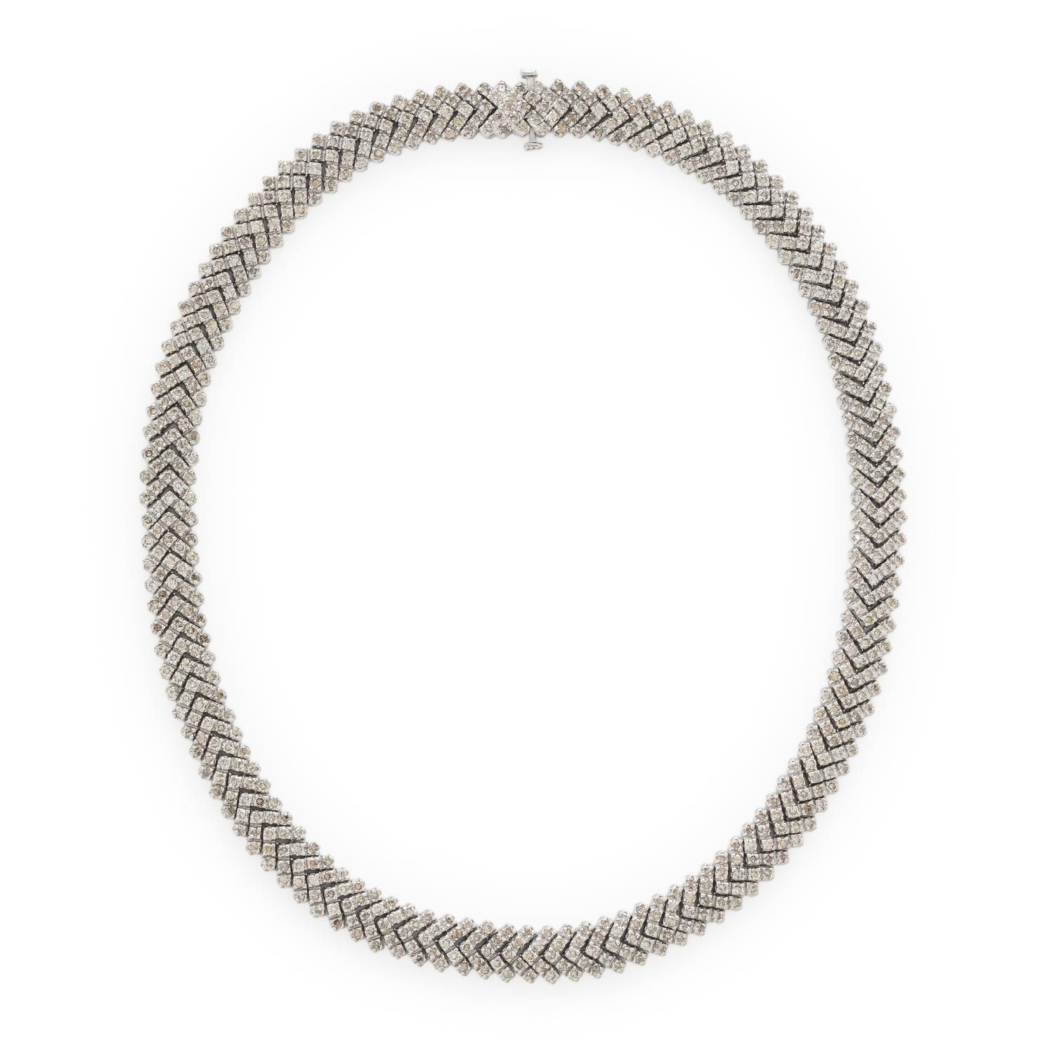 Diamond and White Gold Necklace