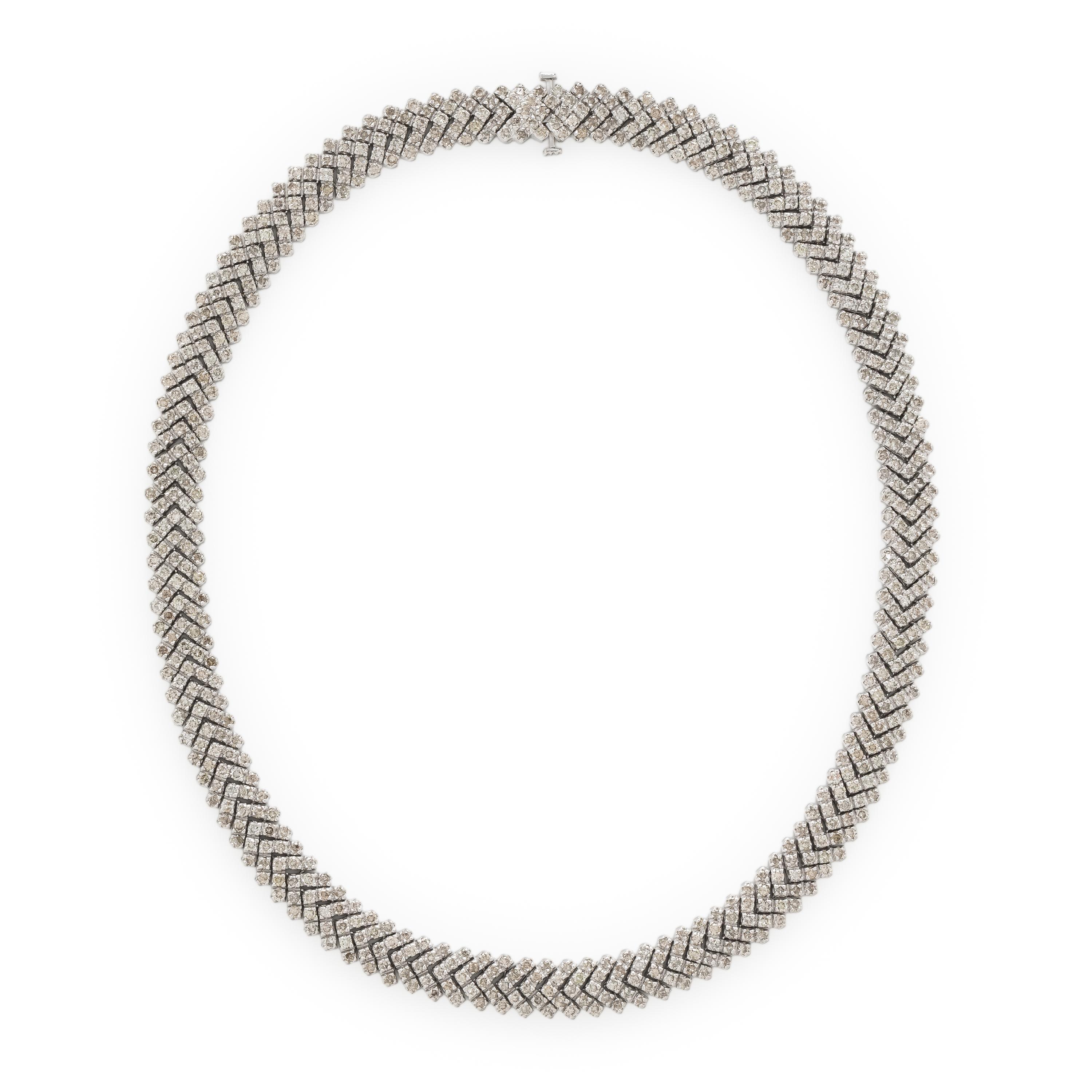 Diamond and White Gold Necklace
