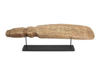 Alaskan Eskimo Carved Bone Halibut Club and Snow Knife
