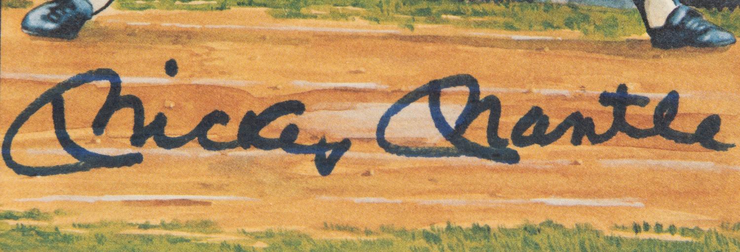 A Mickey Mantle Signed Autograph Perez-Steele Great Moments Card (Beckett Authentication Services Letter),