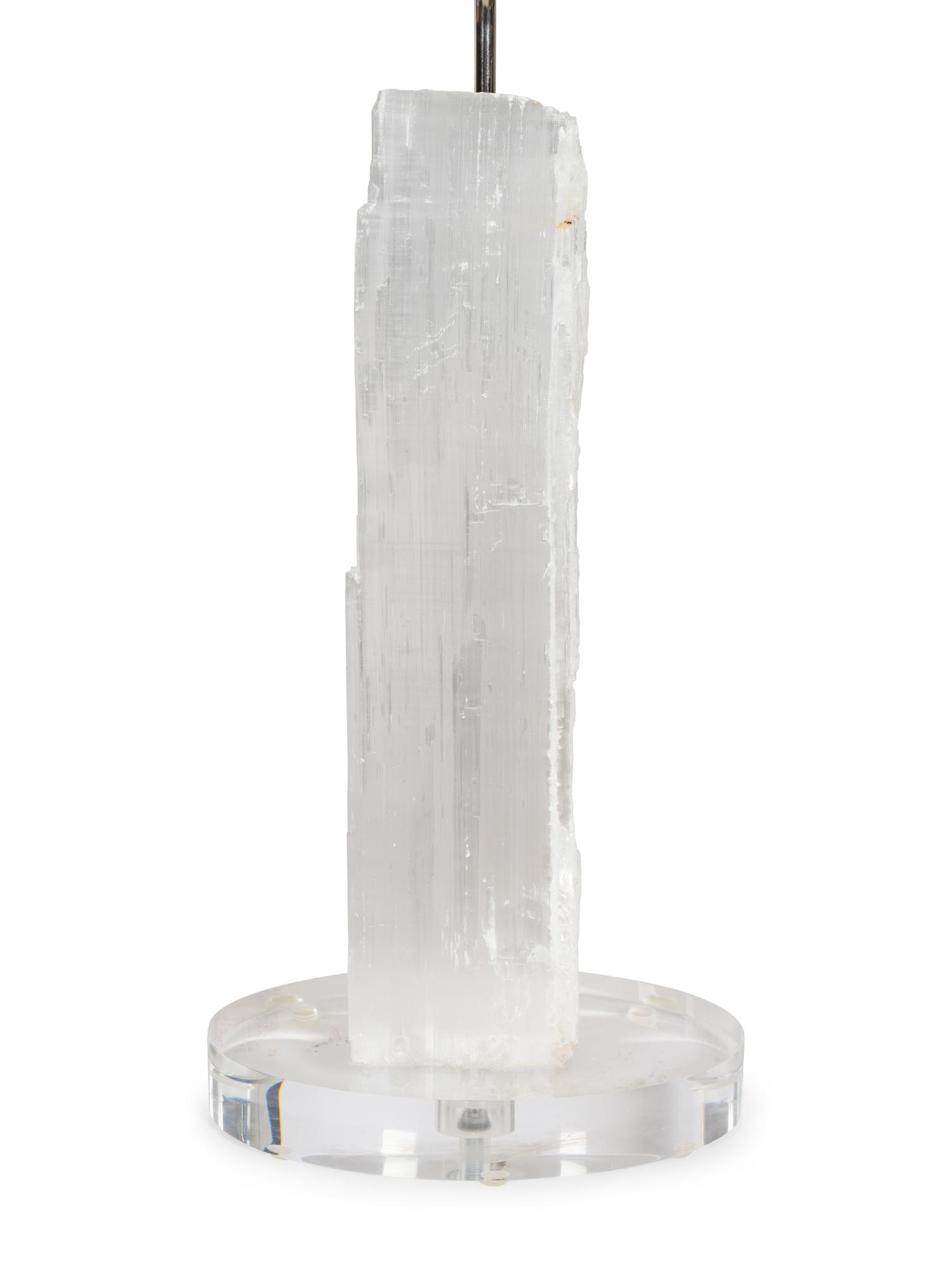 A Pair of John-Richard Selenite and Acrylic Table Lamps