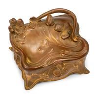 Eight French Gilt Metal Boxes