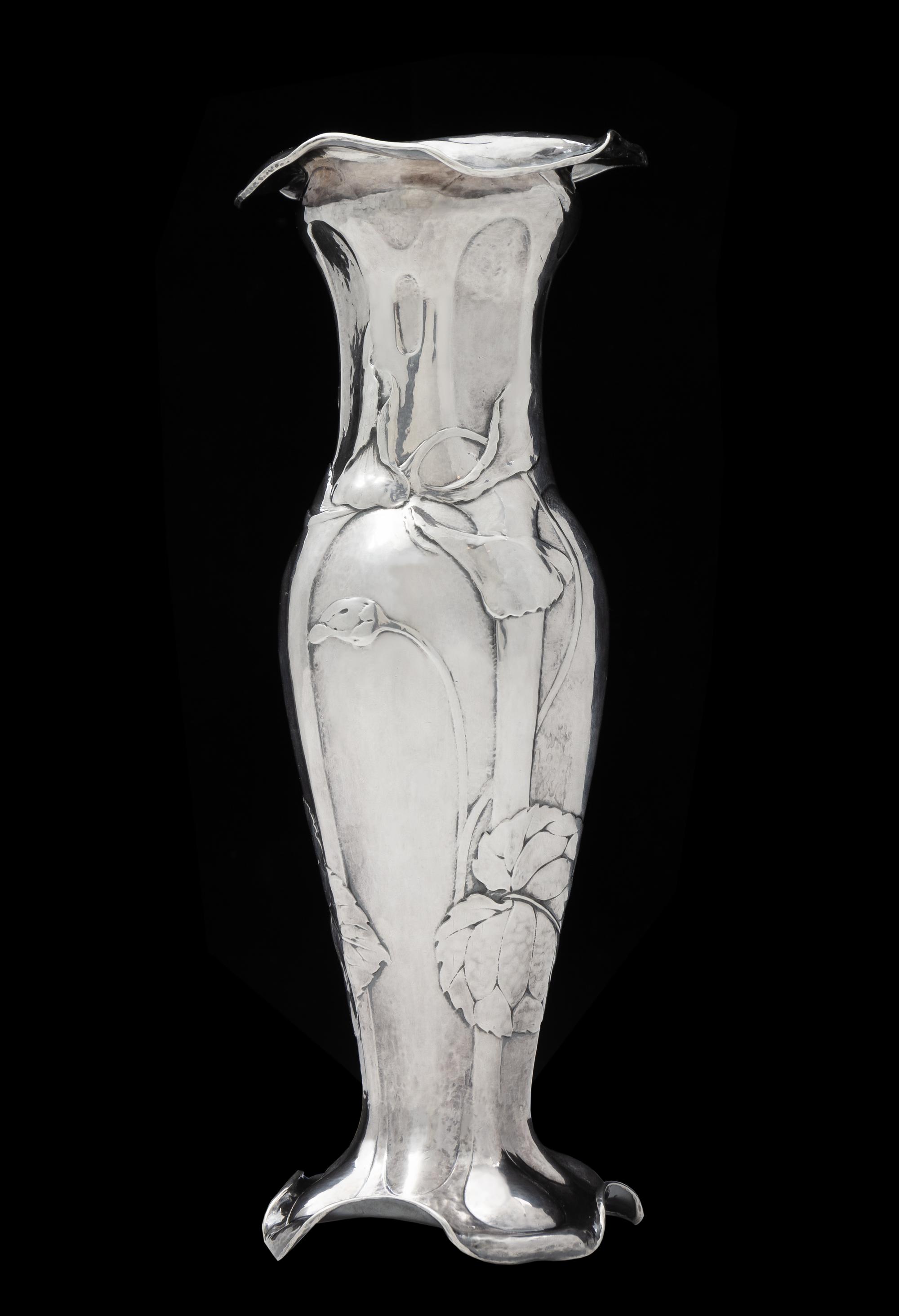 A Gorham Martelé Silver Vase
