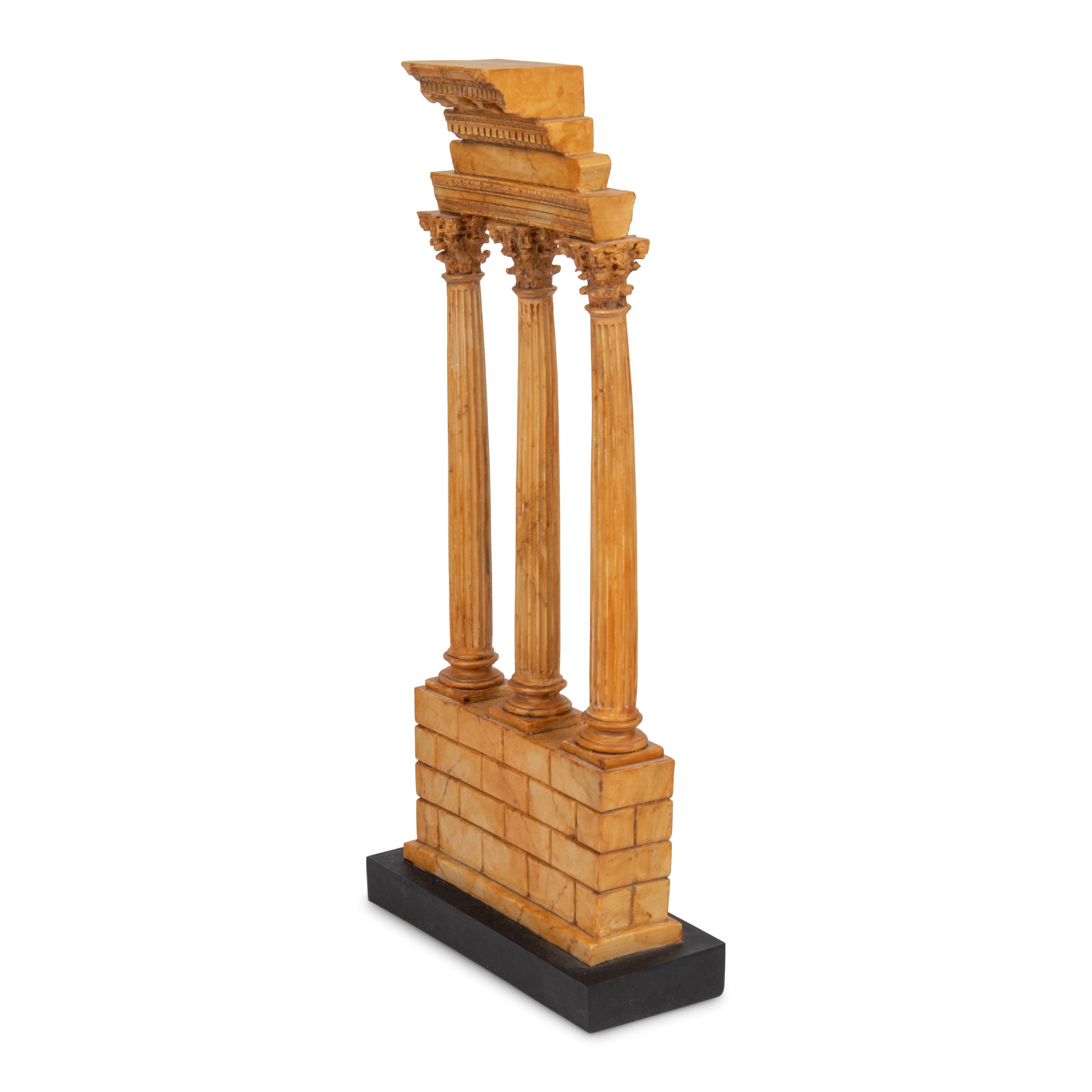 A Grand Tour Style Composition Model of the Temple of Castor and Pollux