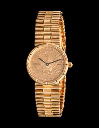 CORUM, 18K YELLOW GOLD US $5 COIN WATCH