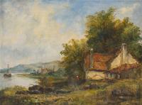 Attributed to Frederick Waters Watts, (British, 1800–1862), River Landscape